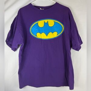 Purple Batman T-shirt L